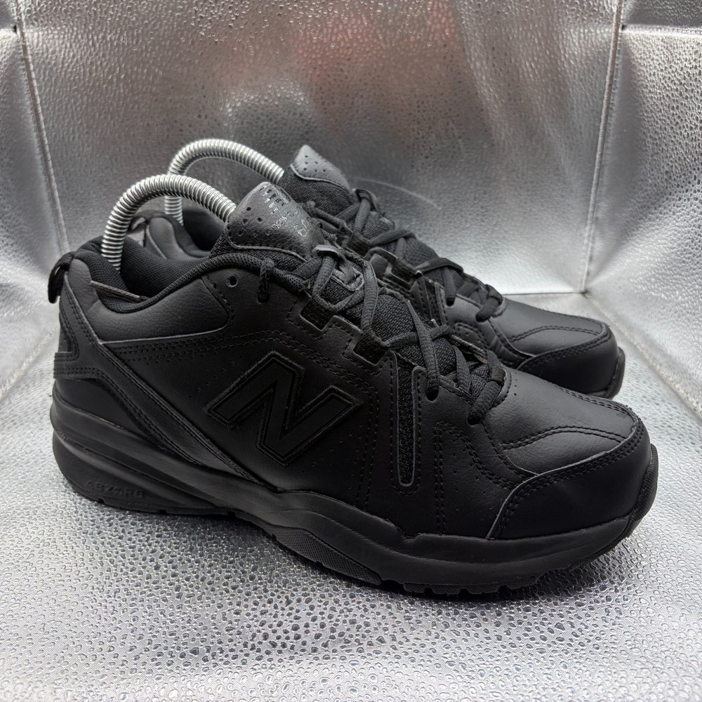 Size 6.5M/8W New Balance 608v5 Triple Black Unisex Leather Cross Trainer Shoes